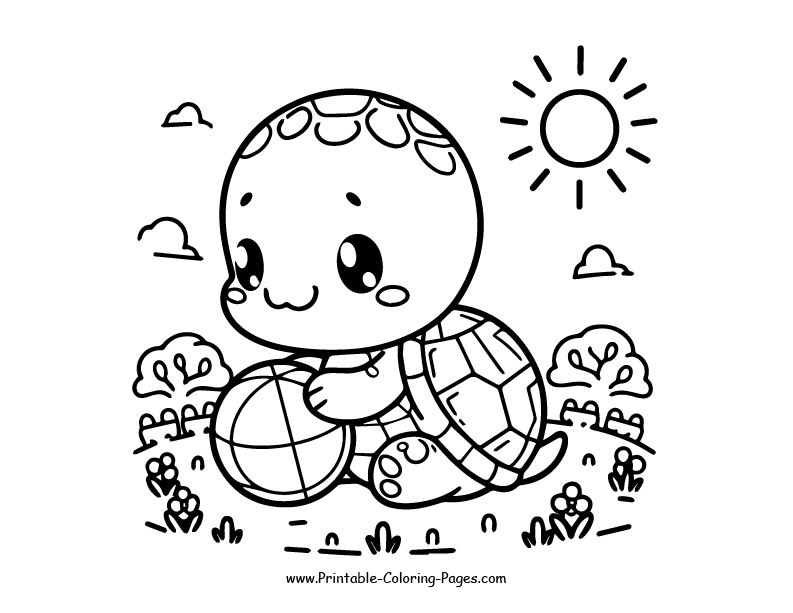 Turtle www printable coloring pages.com 2