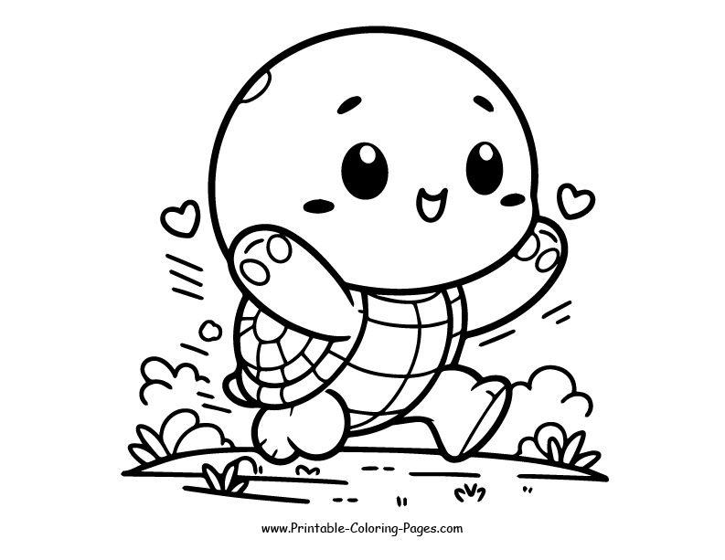 Turtle www printable coloring pages.com 3