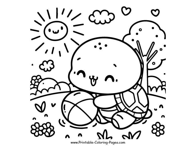 Turtle www printable coloring pages.com 4