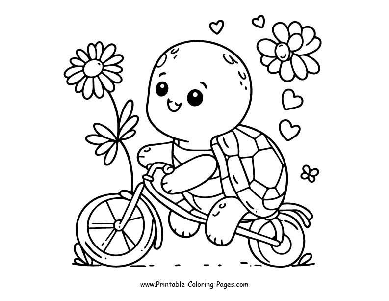 Turtle www printable coloring pages.com 5