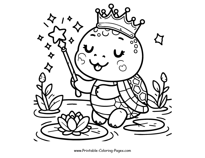 Turtle www printable coloring pages.com 6