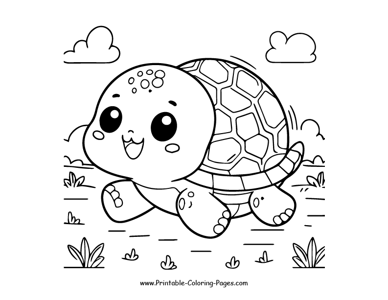 Turtle www printable coloring pages.com 7