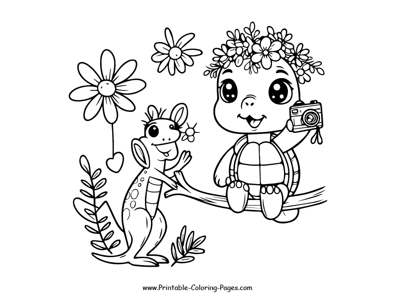 Turtle www printable coloring pages.com 9