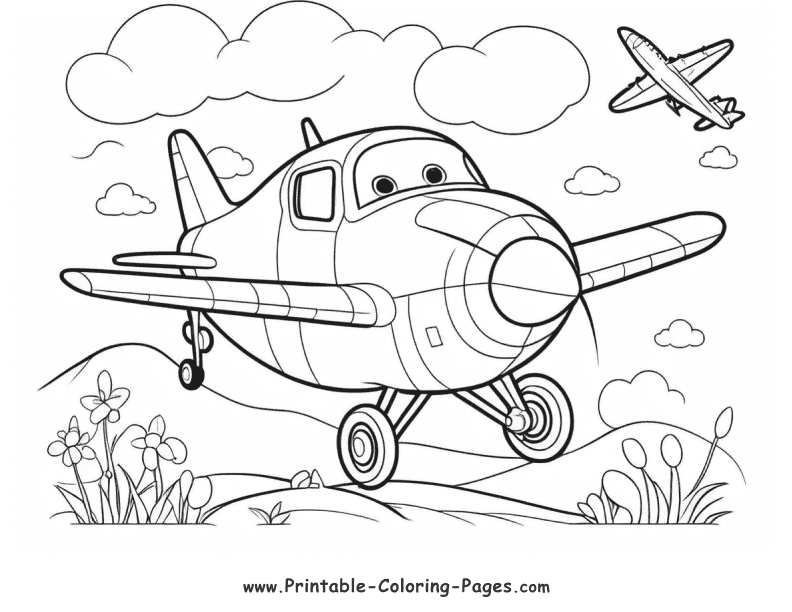 Aeroplane Printable Coloring