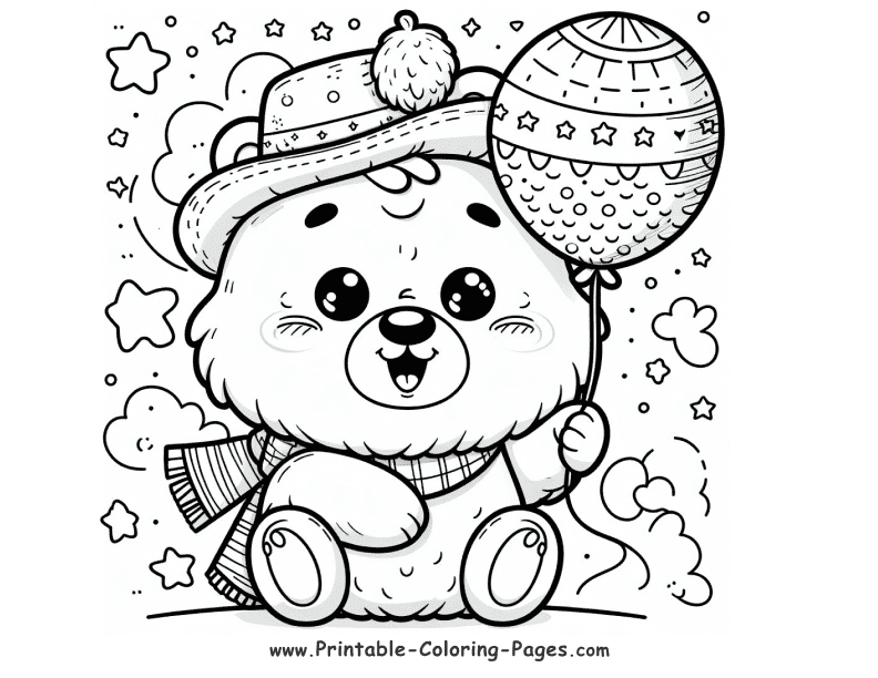 Bear Printable Coloring