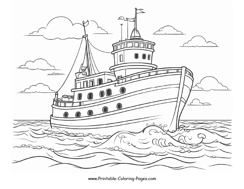 Boat and ship www printable coloring pages.com 1