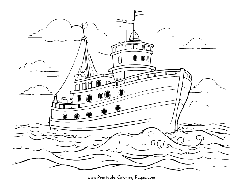 Boat and ship www printable coloring pages.com 10