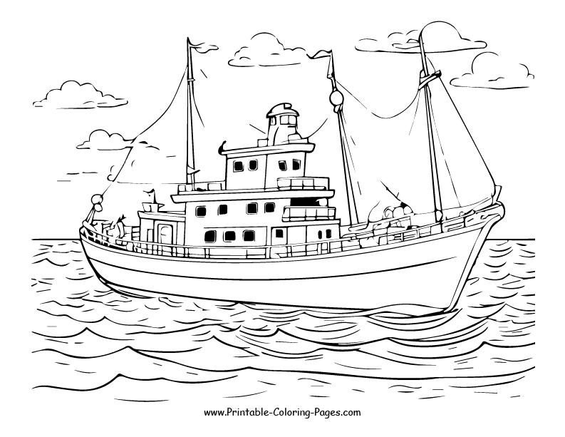 Boat and ship www printable coloring pages.com 12