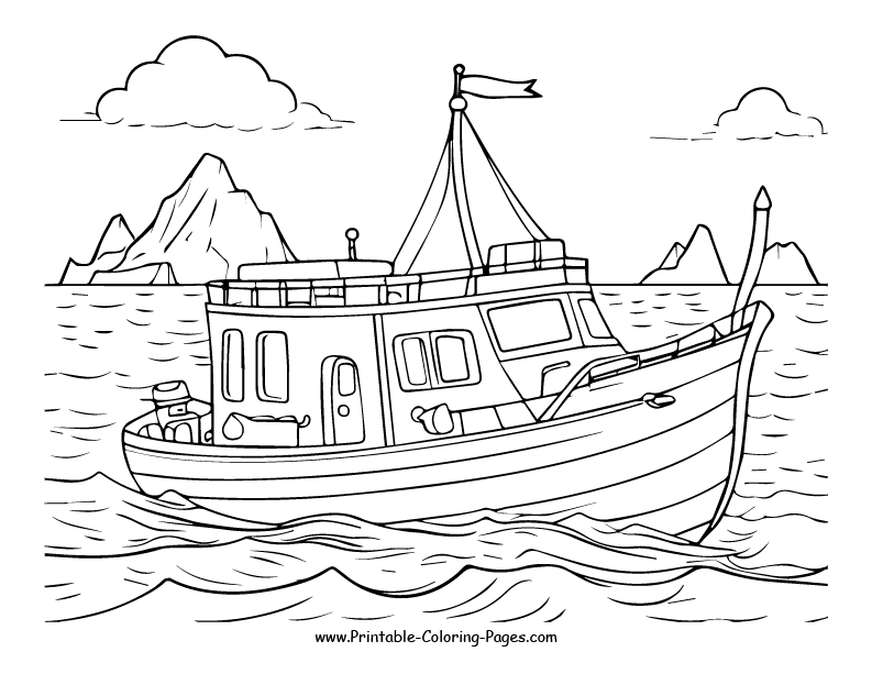 Boat and ship www printable coloring pages.com 16