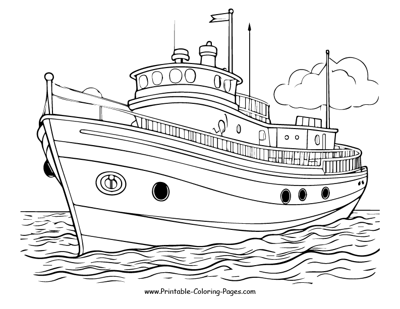Boat and ship www printable coloring pages.com 17