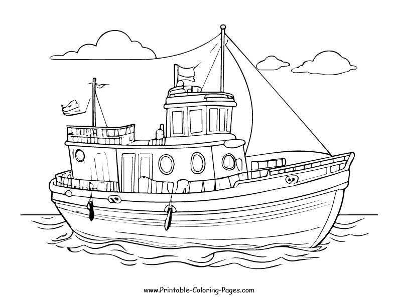 Boat and ship www printable coloring pages.com 18