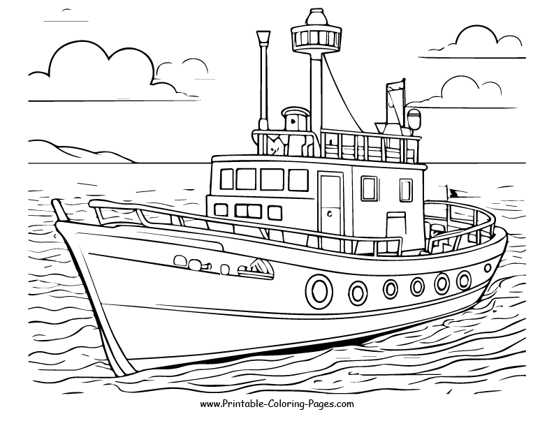 Boat and ship www printable coloring pages.com 19