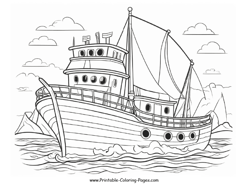 Boat and ship www printable coloring pages.com 2