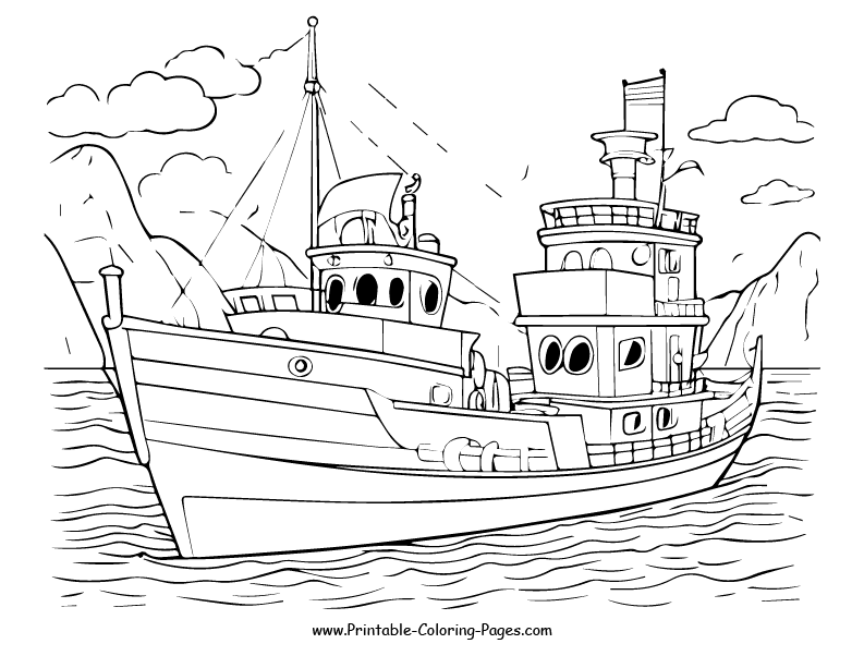 Boat and ship www printable coloring pages.com 20