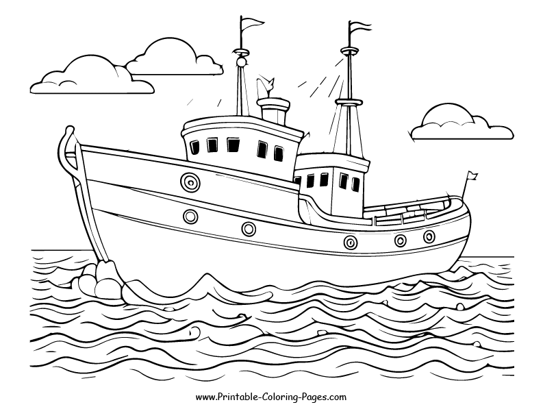 Boat and ship www printable coloring pages.com 21