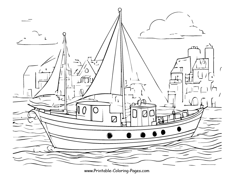 Boat and ship www printable coloring pages.com 22