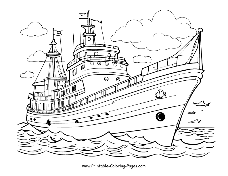 Boat and ship www printable coloring pages.com 24