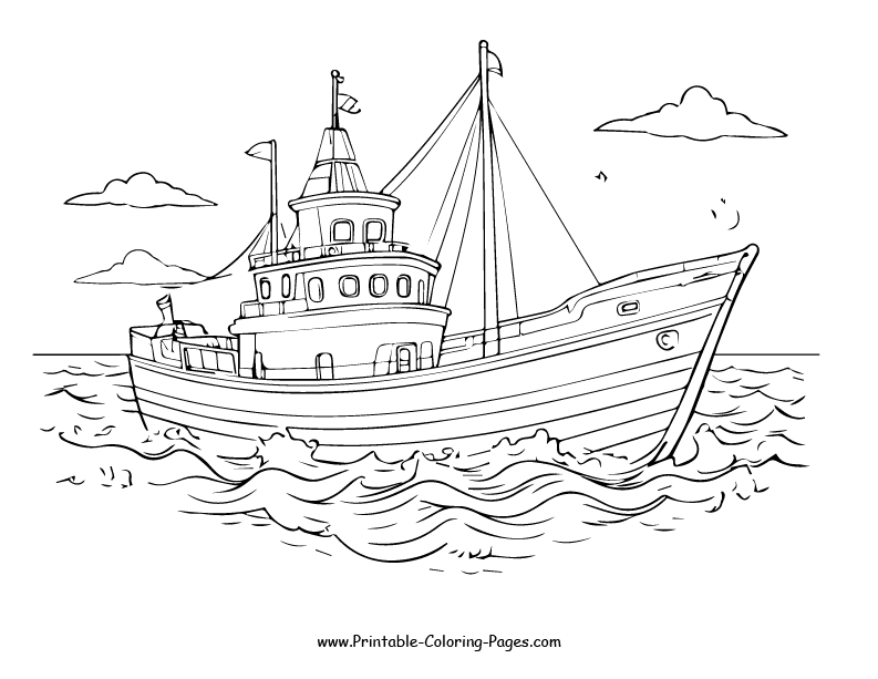 Boat and ship www printable coloring pages.com 26