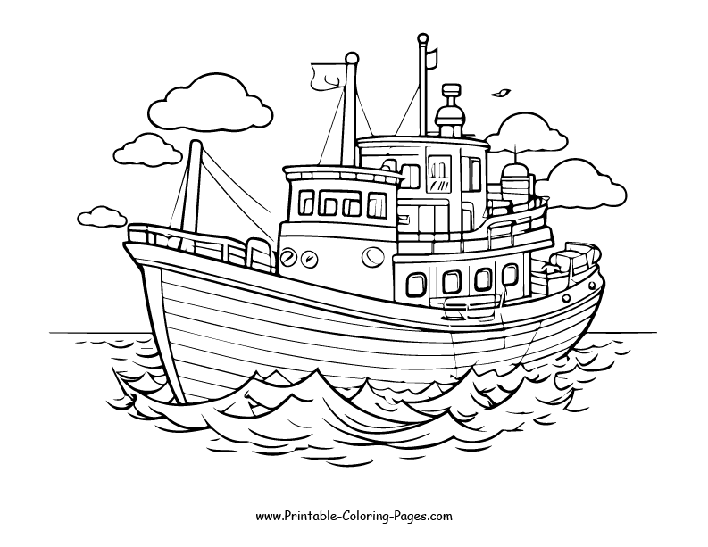 Boat and ship www printable coloring pages.com 28