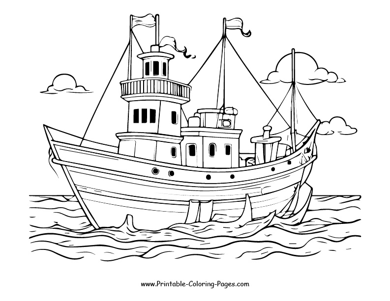 Boat and ship www printable coloring pages.com 29