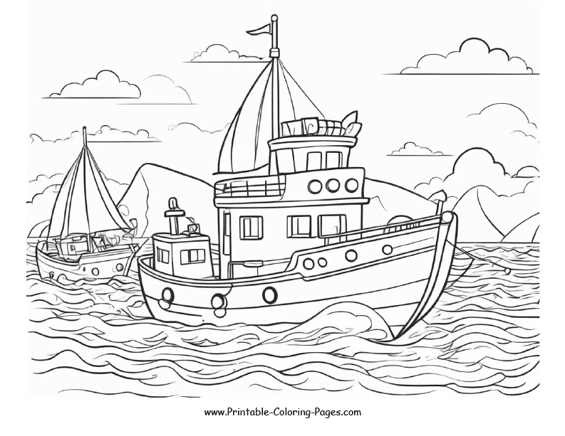 Boat and ship www printable coloring pages.com 3