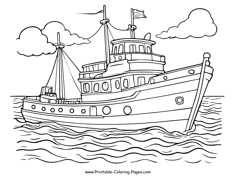 Boat and ship www printable coloring pages.com 6