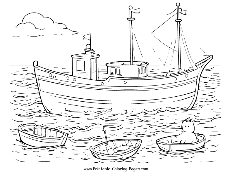 Boat and ship www printable coloring pages.com 7