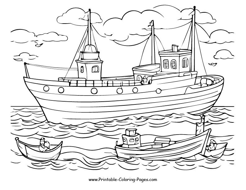 Boat and ship www printable coloring pages.com 8