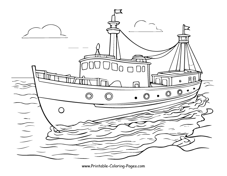 Boat and ship www printable coloring pages.com 9