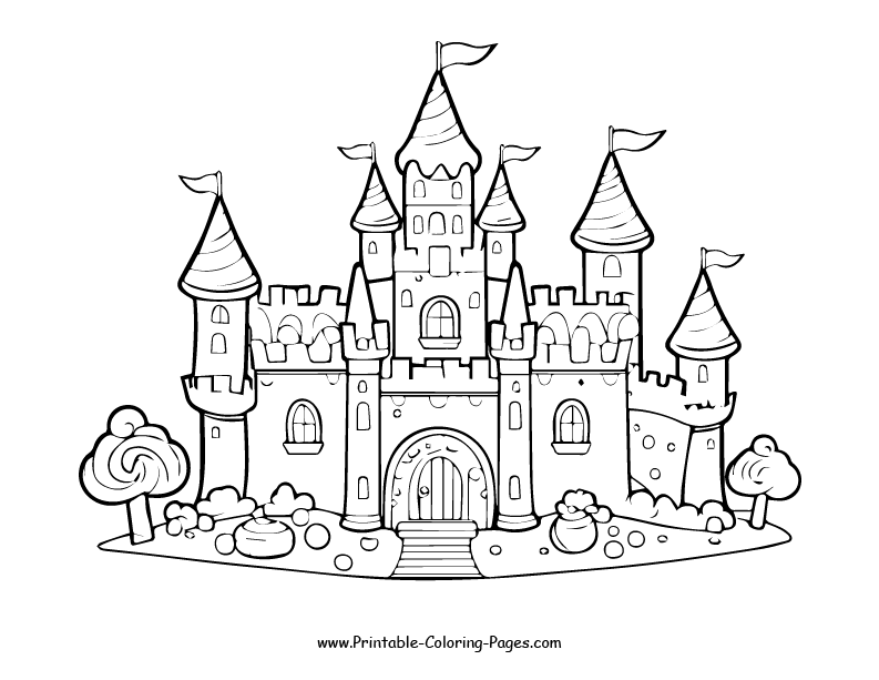 Castle www printable coloring pages.com11