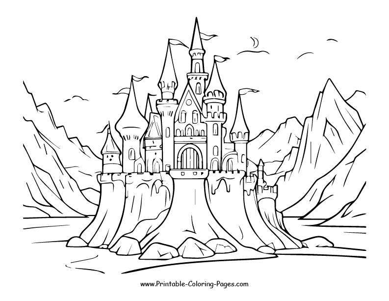 Castle www printable coloring pages.com12
