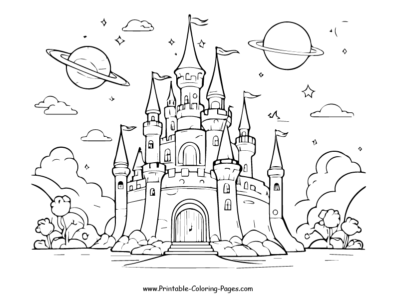 Castle www printable coloring pages.com15