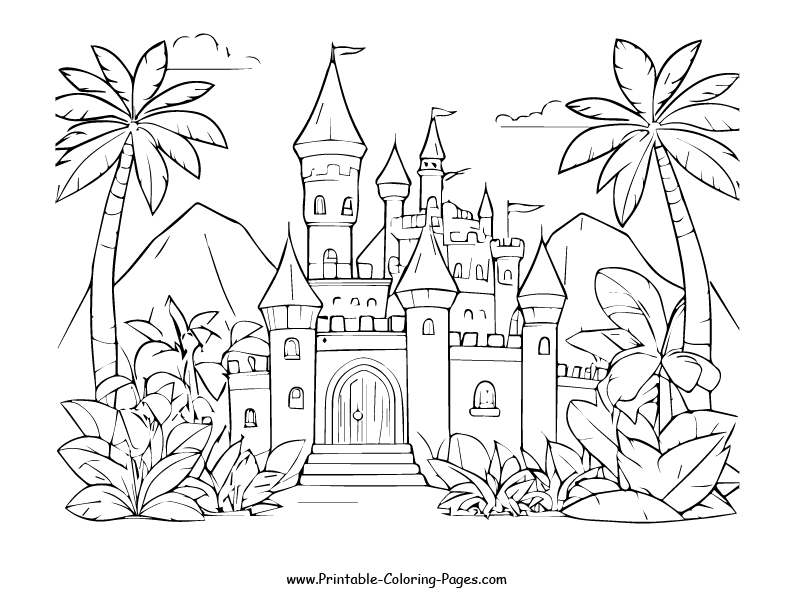 Castle www printable coloring pages.com16