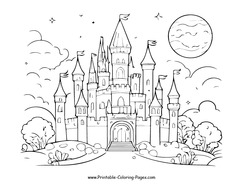 Castle www printable coloring pages.com17