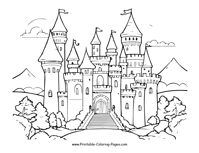 Castle www printable coloring pages.com2