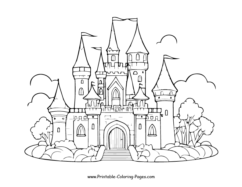 Castle www printable coloring pages.com3