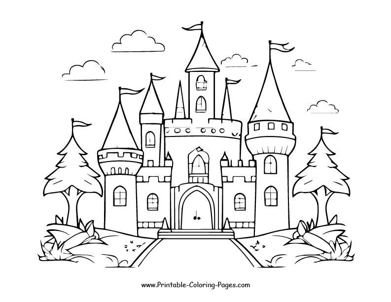 Castle www printable coloring pages.com4
