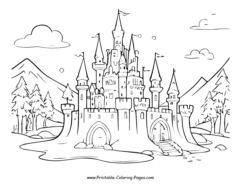 Castle www printable coloring pages.com6