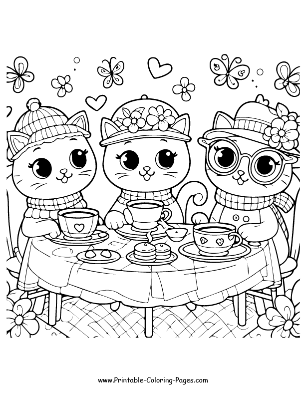 Cat www printable coloring pages.com 1