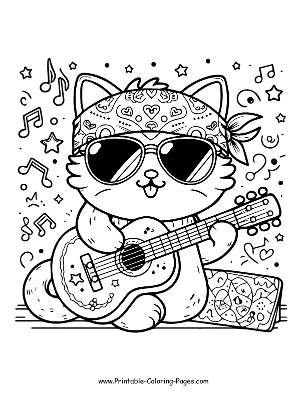 Cat www printable coloring pages.com 16