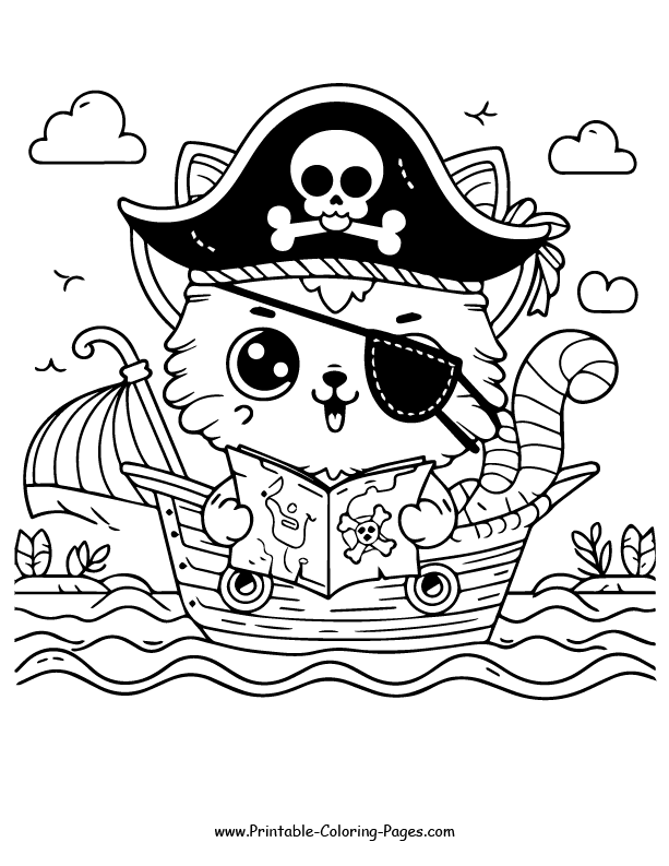 Cat www printable coloring pages.com 3