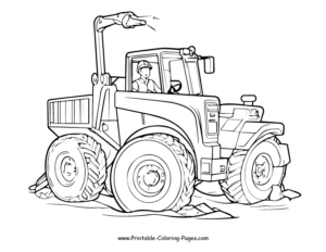 Explore Construction Vehicles: Free Printable Coloring Pages!