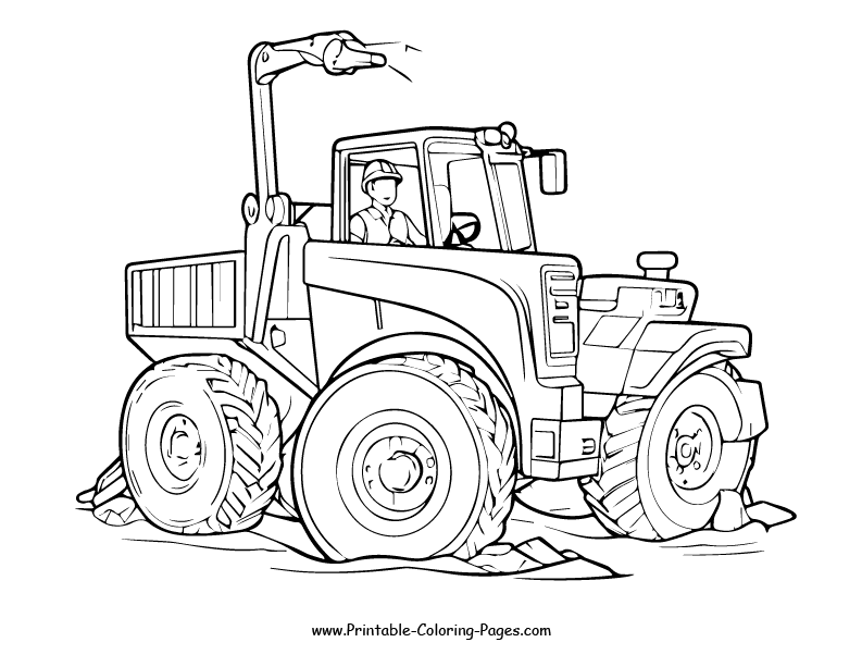 Construction vehicle www printable coloring pages.com 1