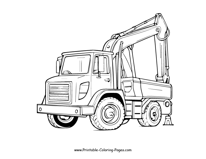 Construction vehicle www printable coloring pages.com 10