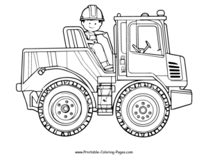 Explore Construction Vehicles: Free Printable Coloring Pages!