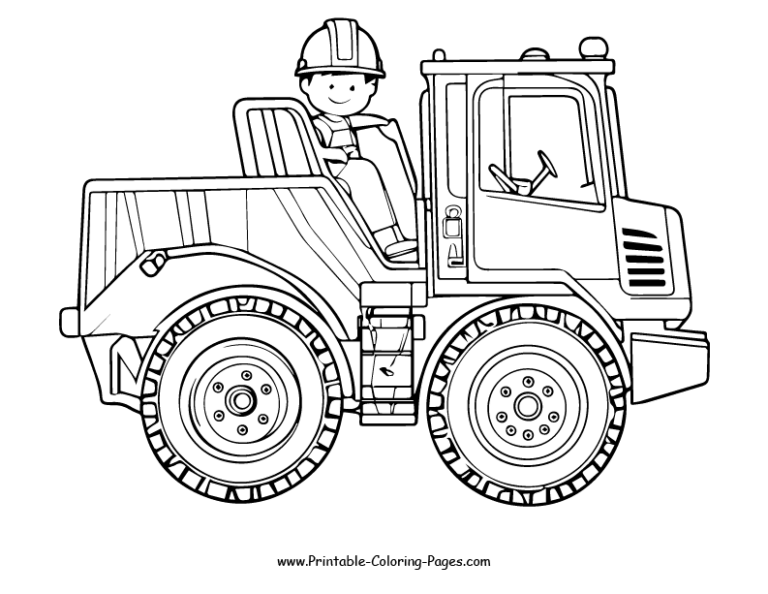 Explore Construction Vehicles: Free Printable Coloring Pages!