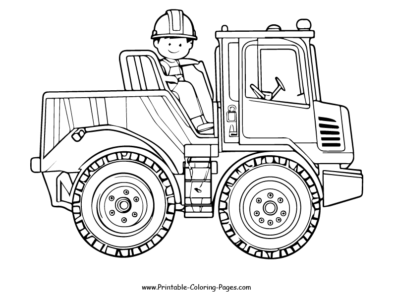 Construction vehicle www printable coloring pages.com 11