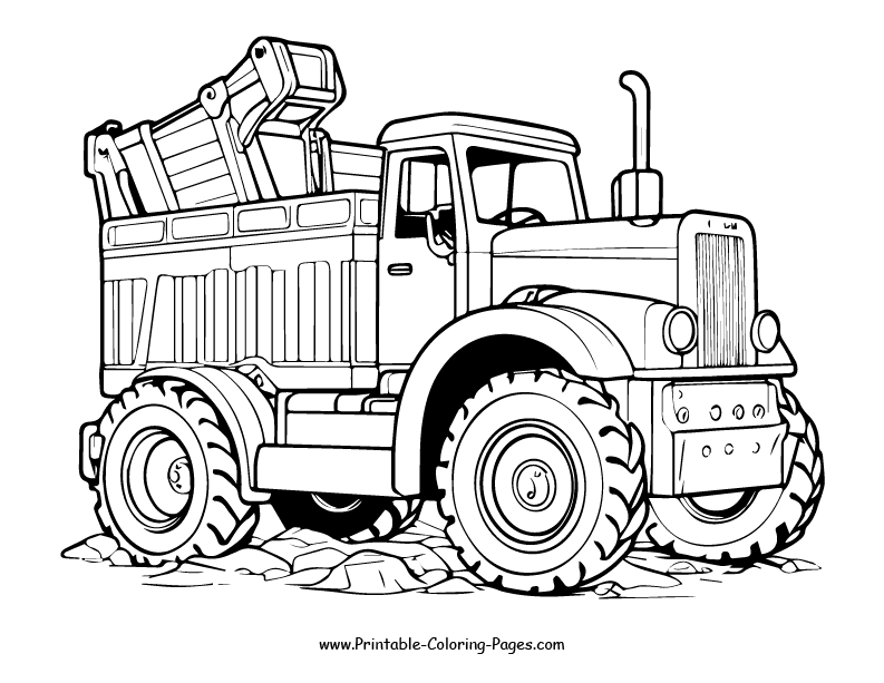 Construction vehicle www printable coloring pages.com 12