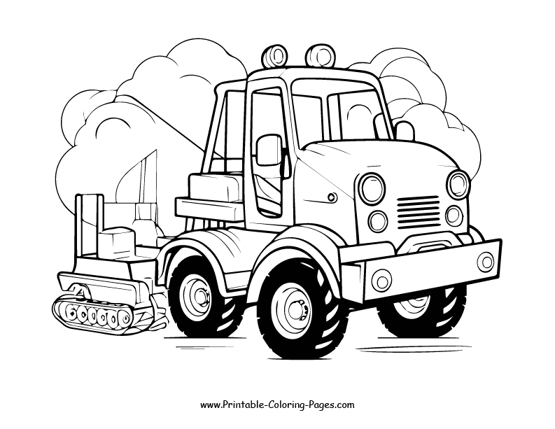 Construction vehicle www printable coloring pages.com 14