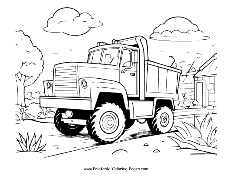 Explore Construction Vehicles: Free Printable Coloring Pages!